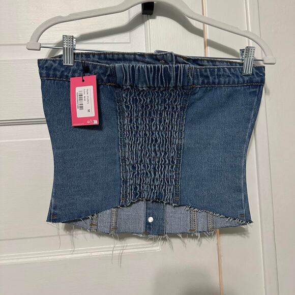 Edikted denim corset top - Picture 2 of 4